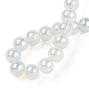 Electroplate Imitation Jade Glass Beads Strands GLAA-T032-J8mm-AB02-5