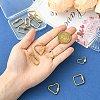 12Pcs 12 Styles 304 Stainless Steel Keychain Clasps Ion Plating(IP) STAS-CJ0003-29-4