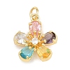 Brass Micro Pave Cubic Zirconia Pendants LS-KK-D258-03G-01-1