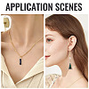 120Pcs 12 Colors Zinc Alloy Glass Pendants ALRI-TA0001-35-8