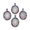 Alloy Pendant Cabochon Settings ALRI-TAC0001-09A-B-1