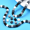 Handmade Polymer Clay Beads Strands CLAY-S092-76A-8
