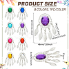 8Pcs 8 Colors Iron Big Pendants FIND-FG0003-31S-2
