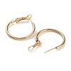 Ring 304 Stainless Steel Hoop Earrings for Women Men EJEW-B049-02A-G-2