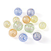 PandaHall Jewelry 12Pcs 6 Style Transparent Handmade Blown Glass Globe Beads GLAA-PJ0001-03-2