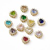 Rack Plating Brass Micro Pave Cubic Zirconia Beads KK-C007-12G-1