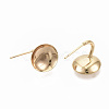 Brass Stud Earring Settings KK-T051-44G-NF-3