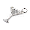 Rack Plating Brass Micro Pave Cubic Zirconia Pendants LS-KK-NH0003-02P-2