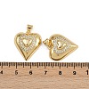 Brass Micro Pave Clear Cubic Zirconia Pendants ZIRC-I367-13G-01-3