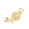 Valentine's Day Brass Micro Pave Clear Cubic Zirconia Pendants KK-D258-07G-06-2