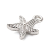 925 Sterling Silver Starfish Charms STER-U009-09P-02-2