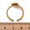 Flower 304 Stainless Steel Cuff Ring Components STAS-P454-05A-G-3