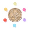 6mm Mixed Transparent Round Frosted Acrylic Ball Bead X-FACR-R021-6mm-M-5