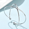 304 Stainless Steel Cuff Bangles BJEW-L682-033P-1