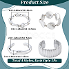 1 Set CCB Plastic Bracelets & Bangles Set for Women BJEW-SP0001-37-2