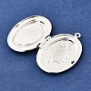 Rack Plating Brass Locket Pendants KK-K277-05S-2