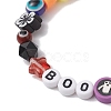 3Pcs 3 Styles Halloween Theme Resin & Polymer Clay & Glass Beaded Stretch Bracelets BJEW-JB10876-4