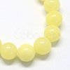 Natural Dyed Yellow Jade Gemstone Bead Strands X-G-R271-6mm-Y06-2