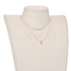 Key Brass Pendant Necklaces NJEW-JN02972-04-5