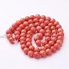 Natural Mashan Jade Round Beads Strands G-D263-6mm-M-3