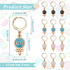 Alloy Enamel Lollipop Locking Stitch Markers HJEW-AB00124-2