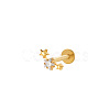 Titanium Alloy Cubic Zirconia 17 Gauge Star Internally Threaded Labrets WG71E87-05-1
