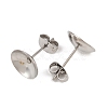 304 Stainless Steel Stud Earring Findings STAS-D389-03F-P-2