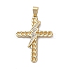 Brass Micro Pave Clear Cubic Zirconia Pendants KK-A212-06H-G-1