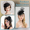 10Pcs Imitation Hemp Round Fascinator Hat Base for Millinery AJEW-BC0009-73-5