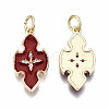 Brass Enamel Pendants KK-S356-199B-NF-2