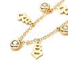 PVD Vacuum Plating 304 Stainless Steel Stud Earring and Pendant Necklace Set LS-SJEW-C002-01A-G-3