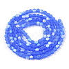 Imitation Jade Bicone Frosted Glass Bead Strands EGLA-A039-J2mm-MB04-3
