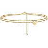 Heart Brass with Crystal Rhinestone Anklets FS-WGC43DA-18-1