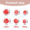 60Pcs 3 Styles Resin Beads RESI-HS0001-12-2