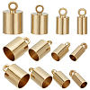 32Pcs 4 Style Brass Cord Ends KK-BBC0010-91G-1
