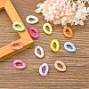 Opaque Spray Painted Acrylic Linking Rings OACR-S036-001B-I-2-4