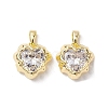 Valentine's Day Brass Micro Pave Clear Cubic Zirconia Pendants KK-K360-22G-1