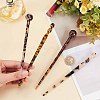 Olycraft 4Pcs 4 Style Ancient Style Cellulose Acetate(Resin) Hair Sticks MRMJ-OC0003-06-3