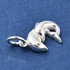 925 Sterling Silver Double Dolphins Charms STER-S009-09S-2