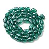 Electroplate Glass Beads Strands X-EGLA-R008-15x10mm-2-3