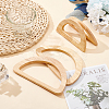4Pcs 2 Styles D-shape Wooden Bag Handles FIND-WR0008-20-4