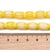 Handmade Millefiori Glass Oval Bead Strands LK-Z001-01B-01-2