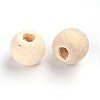 Natural Unfinished Wood Beads WOOD-R196-10mm-LF-2