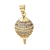 Brass Micro Pave Cubic Zirconia Pendants KK-Z137-10G-1