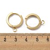 201 Stainless Steel Huggie Hoop Earrings Findings STAS-A167-01K-G-3