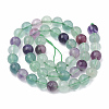 Natural Fluorite Beads Strands X-G-S333-8mm-006-3