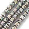 Electroplated Natural Lava Rock Beads Strands G-A251-A01-01F-2