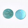 Spray Paint Natural Akoya Shell Pendants SHEL-S274-75C-10-2