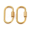 304 Stainless Steel Screw Carabiner Lock Charms STAS-K192-01G-A-1