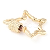 Rack Plating Brass Micro Pave Cubic Zirconia keychain Clasps KK-K374-03E-G-2